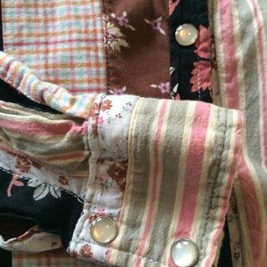 Vintage top with snap details at front and sleeves